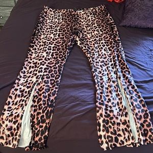 Leopard Bellbottom Pants